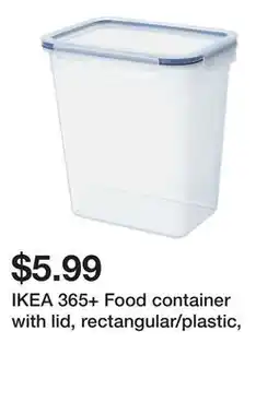 Ikea IKEA 365+ Food container with lid, rectangular/plastic offer