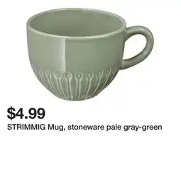 Ikea STRIMMIG Mug, stoneware pale gray-green offer