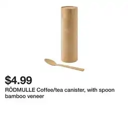 Ikea RÖDMULLE Coffee/tea canister, with spoon bamboo veneer offer