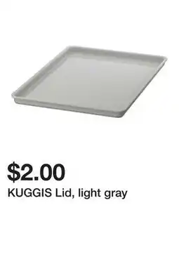 Ikea KUGGIS Lid, light gray offer