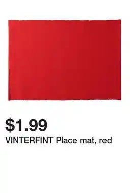 Ikea VINTERFINT Place mat, red offer