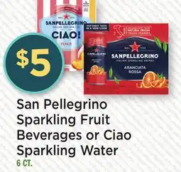 Heinen's San Pellegrino Sparkling Fruit Beverages or Ciao Sparkling Water offer