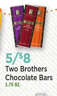 Heinen's Two Brothers Chocolate Bars offer