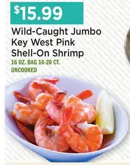 Heinen's Wild-Caught Jumbo Key West Pink Shell-On Shrimp offer