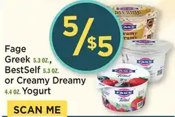 Heinen's Fage Greek 5.3 OZ., BestSelf 5.3 OZ. or Creamy Dreamy 4.4 OZ. Yogurt offer
