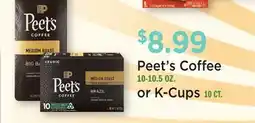 Heinen's Peet's Coffee 10-10.5 OZ. or K-Cups 10 CT offer