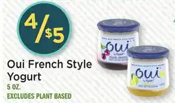 Heinen's Oui French Style Yogurt offer