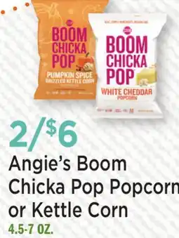 Heinen's Angie's Boom Chicka Pop Popcorn or Kettle Corn offer