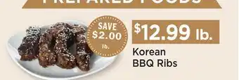 Heinen's Korean BBQ Ribs offer