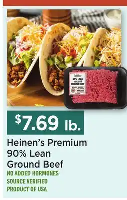 Heinen's Heinen's Premium 90% Lean Ground Beef offer