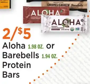 Heinen's Aloha 1.98 OZ. or Barebells 1.94 OZ. Bars offer
