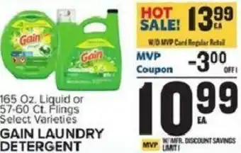 Food Lion Gain Laundry Detergent 165 oz offer