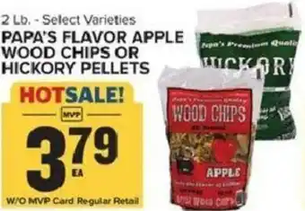 Food Lion Papa's Flavor Apple Wood Chips Or Hickory Pellets offer