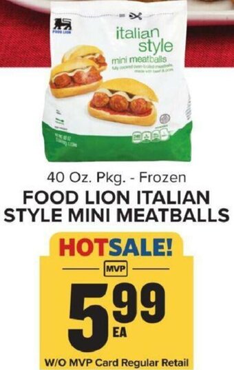 Food Lion Food Lion Italian Style Mini Meatballs 40 oz offer