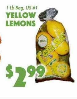 The Food Emporium Yellow Lemons offer