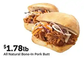 Fareway All Natural Bone-In Pork Butt offer