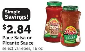 Fareway Pace Salsa or Picante Sauce offer