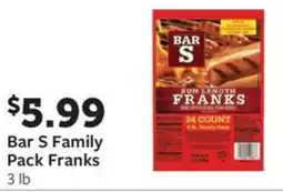Fareway Bar S Family Pack Franks offer