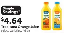 Fareway Tropicana Orange Juice offer