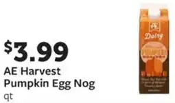 Fareway AE Harvest Pumpkin Egg Nog offer