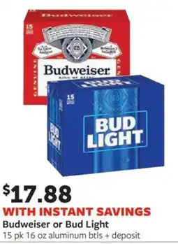Fareway Budweiser or Bud Light offer