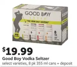 Fareway Good boy vodka seltzer offer