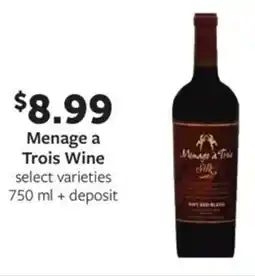 Fareway Menage a Trois Wine offer