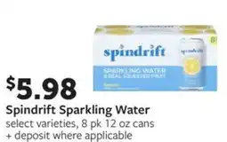 Fareway Spindrift Sparkling Water offer