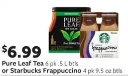 Fareway Pure leaf tea or starbucks frappuccino offer