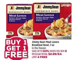 Grocery Outlet Jimmy Dean Meat Lovers Breakfast Bowl offer