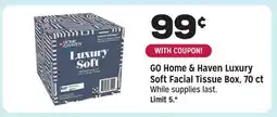 Grocery Outlet GO Home & Haven Luxury Soft Facial Tissue Box offer