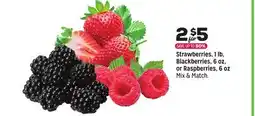 Grocery Outlet Strawberries, 1 lb, Blackberries, 6 oz, or Raspberries, 6 oz offer