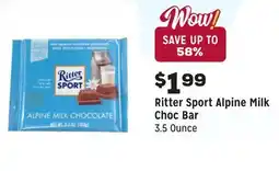 Grocery Outlet Alpine Milk Choc Bar offer
