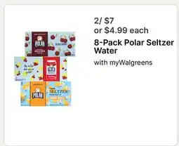 Walgreens 8-Pack Polar Seltzer Water offer