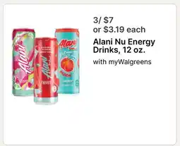 Walgreens Alani Nu Energy Drinks, 12 oz offer