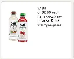 Walgreens Bai Antioxidant Infusion Drink offer