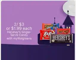 Walgreens Hershey's Single-Serve Candy offer