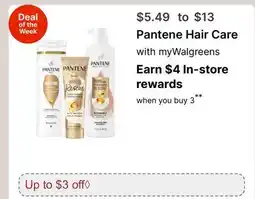 Walgreens Pantene Hair Care offer
