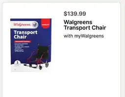 Walgreens Walgreens Transport Chair offer