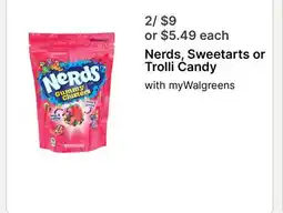 Walgreens Nerds, Sweetarts or Trolli Candy offer