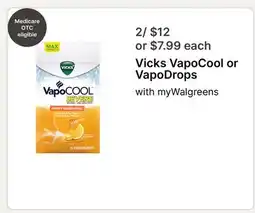 Walgreens Vicks VapoCool or VapoDrops offer
