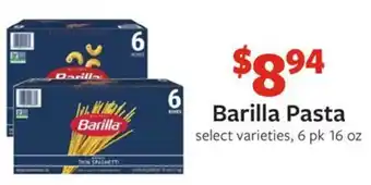 Fareway Barilla Pasta offer