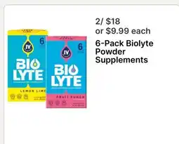 Walgreens 6 - Pack Biolyte Powder Supplements offer