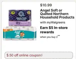 Walgreens Angel Soft or Quilted Northern Household Products offer