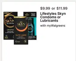 Walgreens Lifestyles Skyn Condoms or Lubricants offer