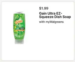 Walgreens Gain Ultra EZ-Squeeze Dish Soap offer