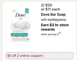 Walgreens Dove Bar Soap offer