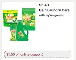 Walgreens Gain Laundry Care offer