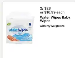 Walgreens Water Wipes Baby Wipes offer