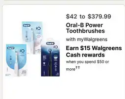 Walgreens Oral-B Power Toothbrushes offer